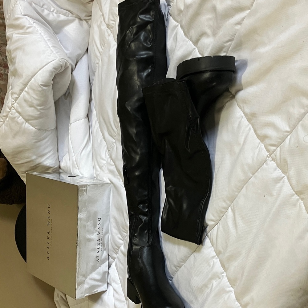 Azalea Wang Black Knee-High Boots
